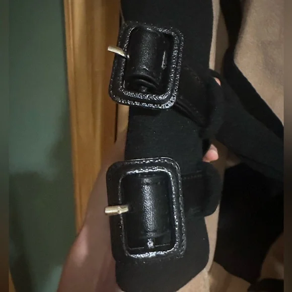 Camel and Black wrap coat - Picture 4 of 6